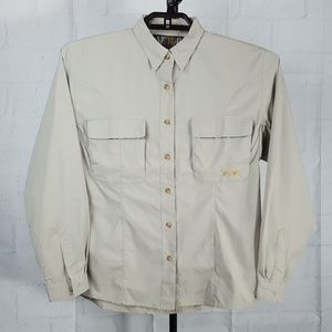 One Way STD Eggiani Italy Womens M Khaki Shirt